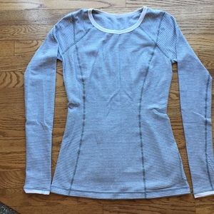 Lululemon reversible LS, rulu fabric, sz 6